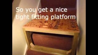 How to paint Tall Awkward Stairwells by using a DIY Work Platform [upl. by Housen]