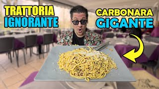 MANGIAMO in una TRATTORIA dove fanno la CARBONARA GIGANTE [upl. by Aseela]