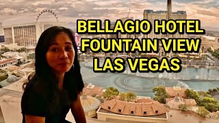 BELLAGIO HOTEL LAS VEGAS NEVADA  FOUNTAIN VIEW ROOM TOUR mrskingsleysaamericaadventure [upl. by Sawyer]