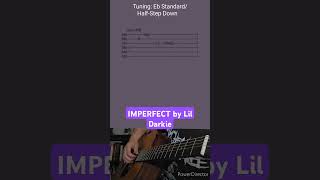 IMPERFECT by Lil Darkie Acoustic Guitar Tab shorts [upl. by Negrom467]