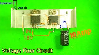 How to make a Fixed 5Volt output Circuit  using 7805 ic [upl. by Ryter992]