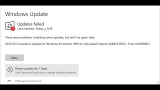 Fix Windows Update Error Code 0x800f0831 There Were Problems Installing Some Updates On Windows 10 [upl. by Nref]