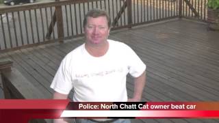 North Chatt Cat owner Dennis Plumlee beats up car with golf club [upl. by Yarehs]