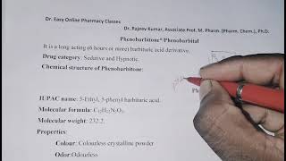 Phenobarbitone Sedatives amp Hypnotics D Pharm first year Pharm Chemistry [upl. by Goldenberg821]