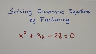 Solving Quadratic Equations by Factoring MathTeacherGon [upl. by Careaga941]