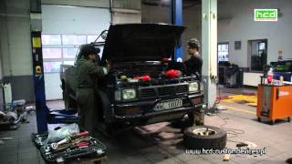 Nissan pick up D21 TD25 to TD27T engine swap part 2 Akcja silnik  wymiana silnika w pickupie [upl. by Aivan189]