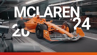 McLaren dévoile ses nouvelles couleurs 2024 [upl. by Annaohj]