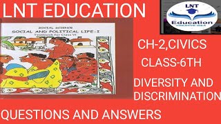 NCERT CLASS6TH CIVICS QUESTION AND ANSWER DIVERSITY AND DISCRIMINATION [upl. by Pinelli625]