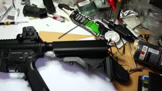 Airsoft review GampD DTW RIS CQBR PTW clone AEG [upl. by Ecinaj]