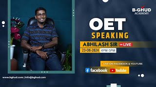 OET Speaking  BGHUD OET  LIVE  32 [upl. by Ecinad349]