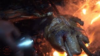 Готовим на костре Дикая утка  Cooking on a stick over open fire Wild duck [upl. by Adnarem]