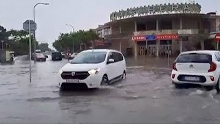 No Comment  L’aéroport de Majorque paralysé par des pluies torrentielles  euronews 🇫🇷 [upl. by Iggep]