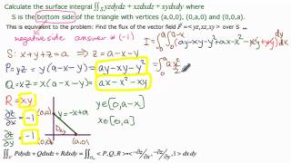 Surface Integral over Oriented Triangle Flux  Ex1 [upl. by Ginder]