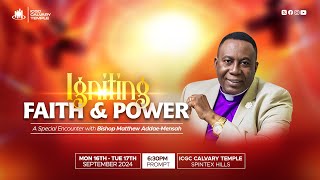 16TH SEPTEMBER 2024  IGNITING FAITH AND POWER 1ST NIGHT  ICGC Calvary Temple Spintex Hills [upl. by Keelia850]