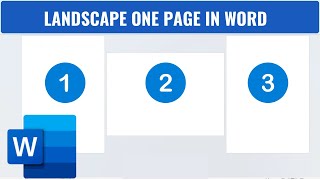 How to Landscape One Page in Word [upl. by Hetti]