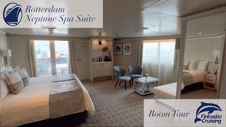 Holland America Rotterdam Neptune Spa Suite Room Tour [upl. by Arras]