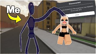 BANNING HACKERS As Tall SLIME In Roblox Da Hood [upl. by Giuditta]