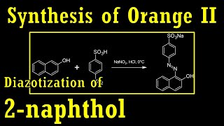 OLD CLASSIC 1  Synthesis of Orange II by diazotization reaction of naphthol [upl. by Ervine349]