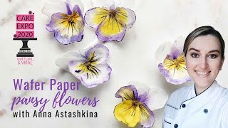 Wafer Paper Pansy Viola  Edible quotPressedquot flowers  Easy Wafer Paper Flowers  Florea Cakes [upl. by Dinsmore859]