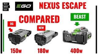 EGO Nexus Escape Inverter Comparison PAD5000 PAD1800 PAD1500 [upl. by Nnylsaj801]