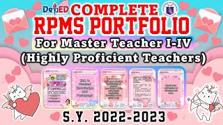 RPMS PORTFOLIO SY 20222023 FOR MASTER TEACHER IIV HIGHLY PROFICIENT TEACHERS  PINKINSPIRED [upl. by Leilamag]