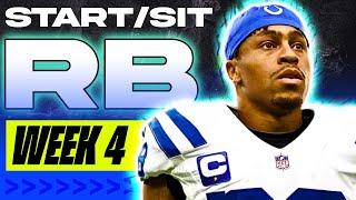 🔥 WEEK 4 RB MUST StartSit Picks 🚀  2024 Fantasy Football Advice [upl. by Ffilc]