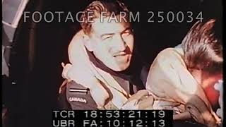 Color 1945 England Lancaster Bomber Mission  25003403  Footage Farm Ltd [upl. by Laenaj992]