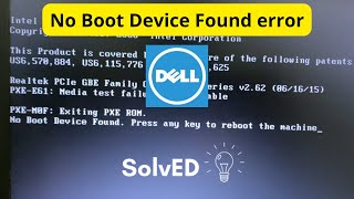 How to fix quotNo boot device found Press any key to reboot the machinequot  Dell Laptop Issue [upl. by Elisabeth]