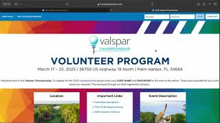 Valspar Championship  Volunteer Registration [upl. by Bodrogi]