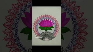 Beautiful mandala with lotus shorts viral [upl. by Eal]