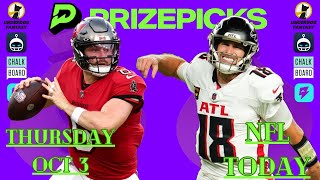 NFL PRIZEPICKS TODAY  FALCONS vs BUCCANEERS  Thursday October 3 2024  BEST BETS  PLAYER PROPS [upl. by Airamalegna]