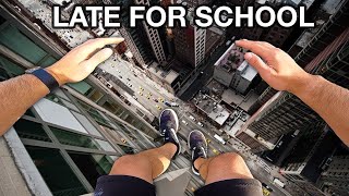 LATE FOR SCHOOL AGAIN Parkour POV [upl. by Michigan]