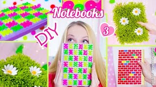 3 DIY Notebooks – How To Decorate Notebook Covers DIY Back To School Ideas [upl. by Ozan]