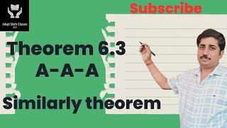 Class 10th Bihar board Theorem 63 AAA Similarly Theorem Hindi medium [upl. by Kartis]