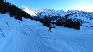 Jungfrau Murren Ski Blue 7 Chillhop 4K [upl. by Ashwell149]