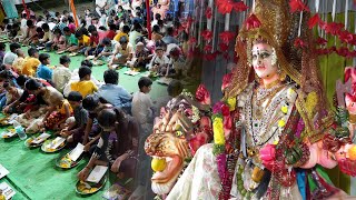 సరస్వతి పూజ  Goddess Saraswathi Pooja With Children  Sri Saraswathi Devi Alankaram ManaAcharalu [upl. by Haran]