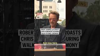 Robert Downey Jr roasts Chris Hemsworth during Walk of Fame ceremony [upl. by Yllor]