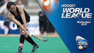 New Zealand vs India Womens Hockey World League Rotterdam Pool B 130613 [upl. by Oiluarb]