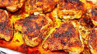 Best Ever Baked Chicken Thighs  Easy Juicy Baked Chicken Recipe [upl. by Johnson]