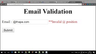 Email validation in Javascript in Hindi 2018  with source code [upl. by Rillis919]