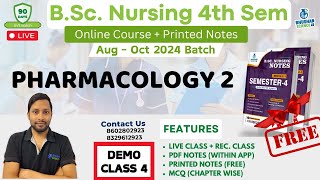 DEMO CLASS 4  bsc nursing 4th semester  pharmacology bsc nursing 4th semester  B Sc NURSING 2024 [upl. by Arrait]