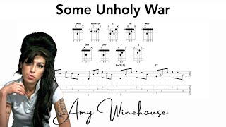 Some Unholy War Guitar Chords  Amy Winehouse Live Version [upl. by Landbert]