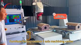 Jinan TianJiao Machinary Manufacture Five axis engraving machine [upl. by Adiaros495]