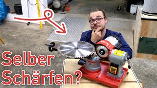 Sägeblätter selber schärfen oder Schärfdienst 💁 Ich teste diese Schärfmaschine für euch [upl. by Eked]