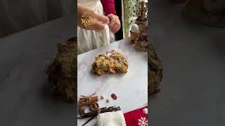 BEST German christmas Christmas Stollen Christstollen الكيك الالماني بحشو عجينه اللوز [upl. by Nellahs]