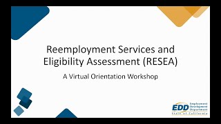 RESEA Virtual Orientation [upl. by Olsewski]