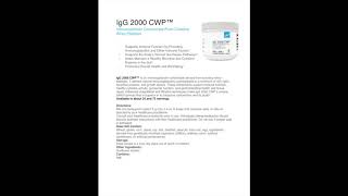 IgG 2000 CWP™ by Xymogen  Auburn Naturopathic Medicine Products [upl. by Aikcir]