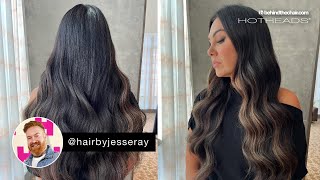 Hotheads Hair Extensions SewIn Weft Tutorial [upl. by Esch]