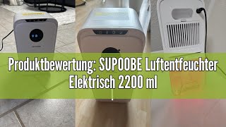 Produktbewertung SUPOOBE Luftentfeuchter Elektrisch 2200 ml Leise Entfeuchter Raumentfeuchter Elek [upl. by Publius]