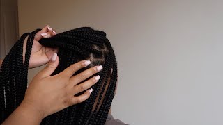 ASMR braids hair play and scalp oiling [upl. by Marabel]